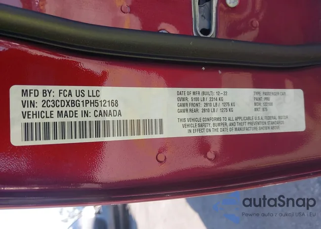 2C3CDXBGXKH505289: 43719313