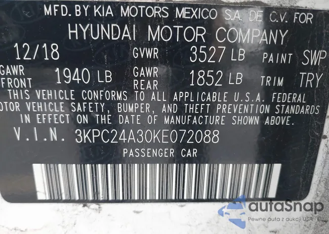 3KPC24A30KE072088: 43719469