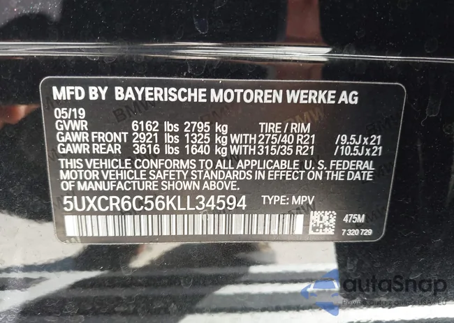 5UXCR6C56KLL34594: 43719526