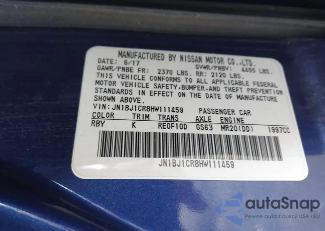 JN1BJ1CR8HW111459: 43719596