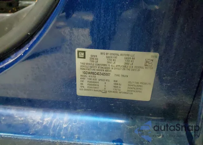 1GCVKREC4GZ425007: 43718785