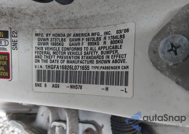 1HGFA16826L071655: 43718871