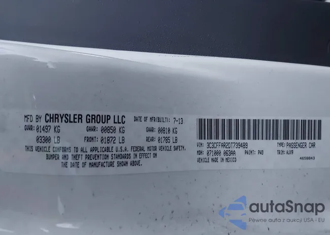 3C3CFFAR2DT739489: 43718928