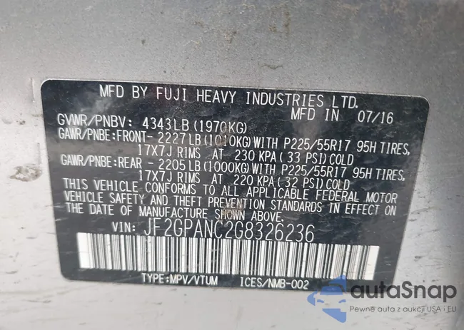 JF2GPANC2G8326236: 43719037