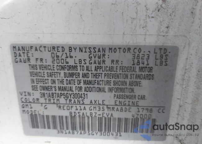 3N1AB7AP5GY300431: 43720431