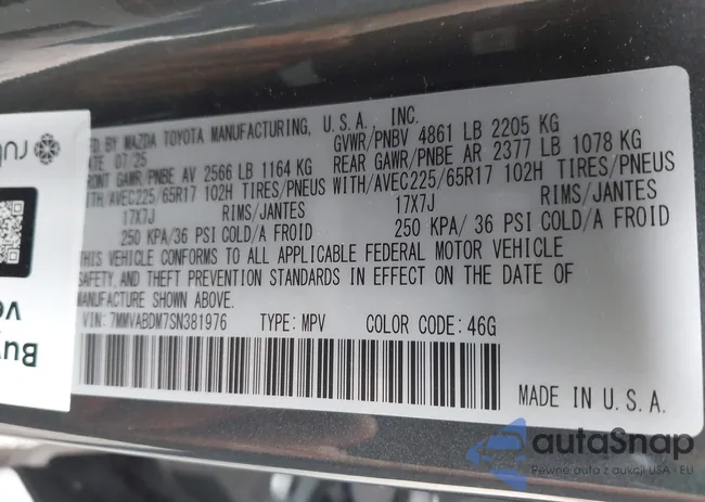 7MMVABDM7SN381976: 43720516