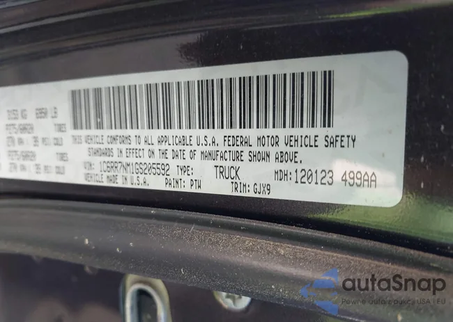 1C6RR7NM1GS205592: 43720577