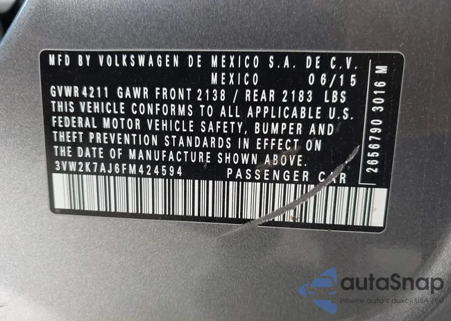 3VW2K7AJ6FM424594: 43720627