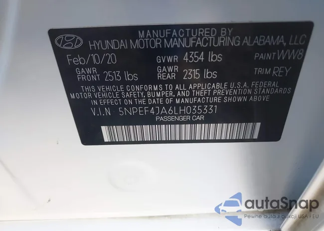 5NPEF4JA6LH035331: 43719667