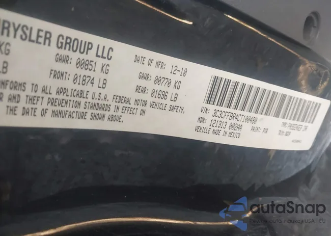 3C3CFFBR4CT100480: 43719697