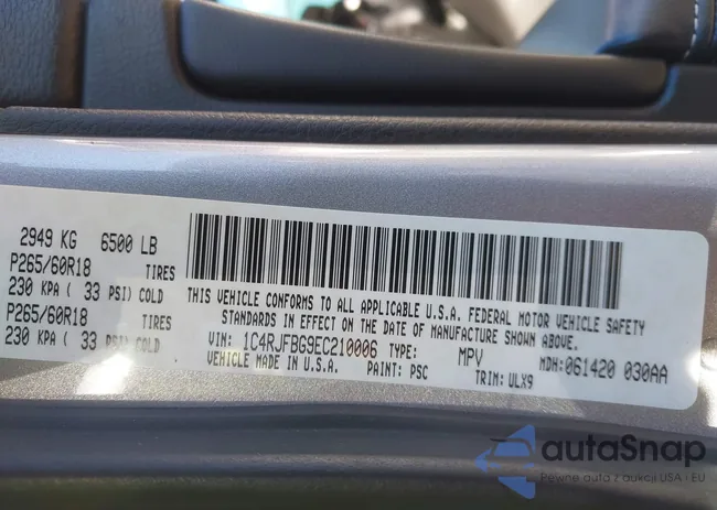 1C4RJFBG9EC210006: 43719746