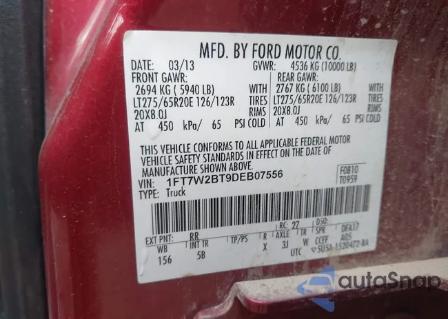 1FT7W2BT9DEB07556: 43719831