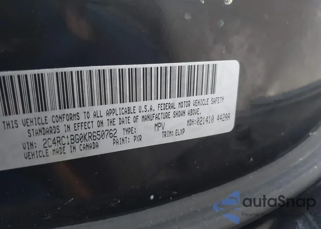 2C4RC1BG0KR650762: 43719943