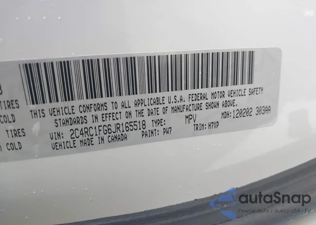 2C4RC1FG6JR165518: 43719947