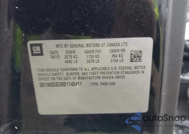 2G1WG5E38D1145411: 43719971