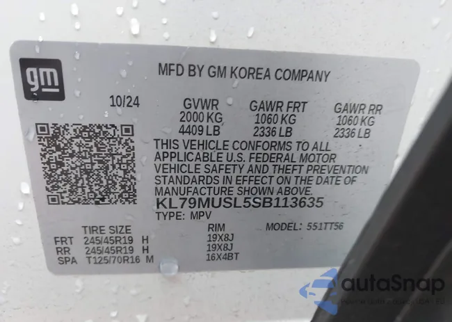 KL79MUSL5SB113635: 43721124