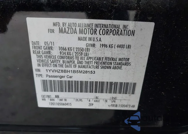 1YVHZ8BH1B5M28153: 43721256