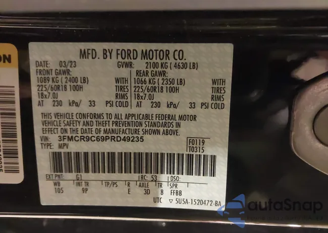 3FMCR9C69PRD49235: 43721283