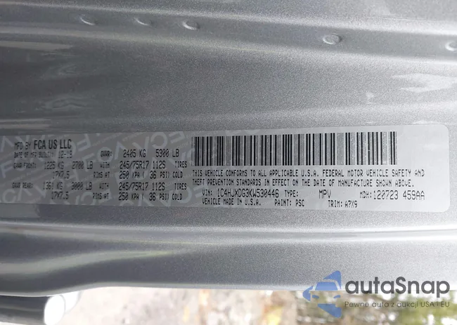 1C4HJXDG3KW530446: 43721299