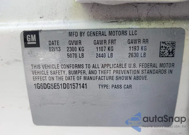 1G6DG5E51D0157141: 43721351