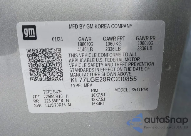 KL77LGE28RC230855: 43721399