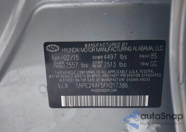 5NPE24AF5FH217386: 43721536