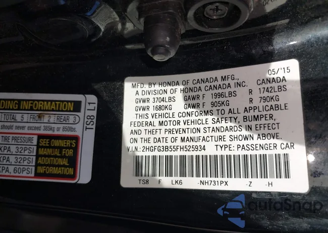 2HGFG3B55FH525934: 43721607