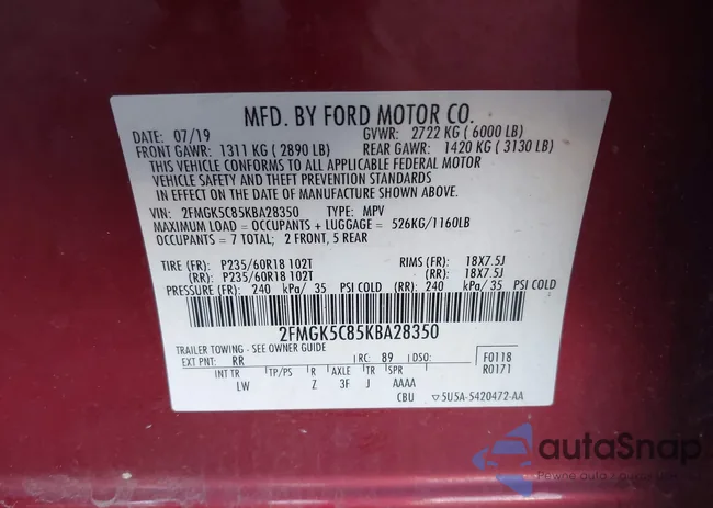 2FMGK5C85KBA28350: 43720640