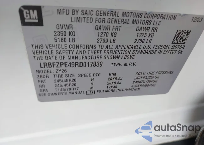 LRBFZPE49RD017839: 43720761