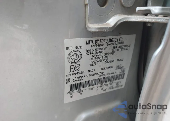 2FMDK3JC5DBB99729: 43720783