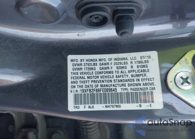 19XFB2F86FE089845: 43720785