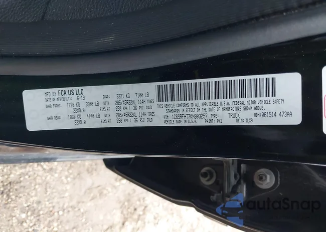 1C6SRFHT7KN903257: 43720853