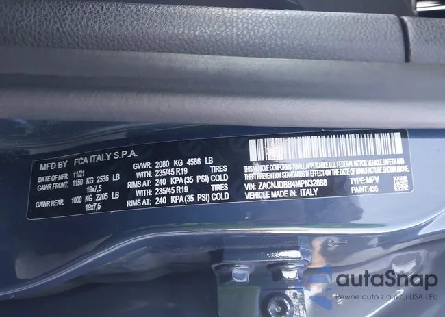 ZACNJDBB4MPN32888: 43720898