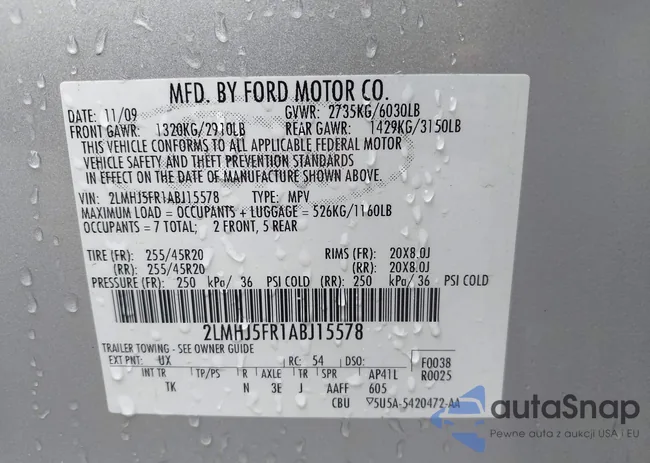 2LMHJ5FR1ABJ15578: 43720905