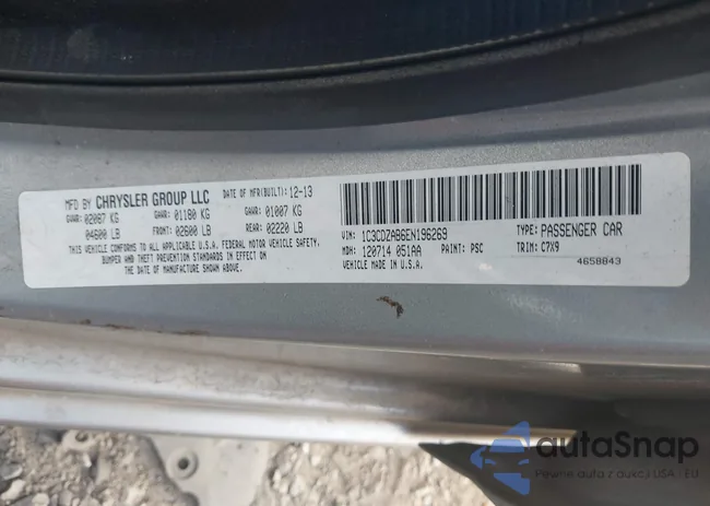 1C3CDZAB6EN196269: 43721034