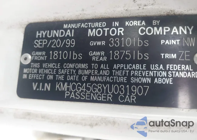 KMHCG45G8YU031907: 43722064