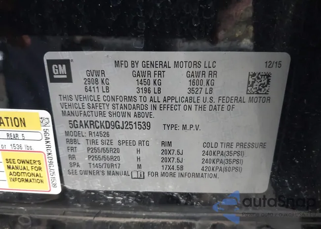 5GAKRCKD9GJ251539: 43722066