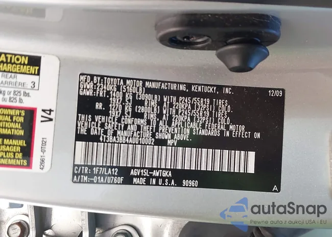 4T3BA3BB4AU010002: 43722071