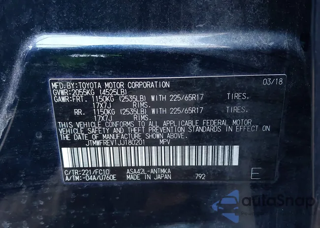 JTMWFREV1JJ180201: 43722365