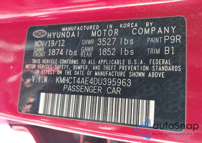 KMHCT4AE4DU395963: 43722464