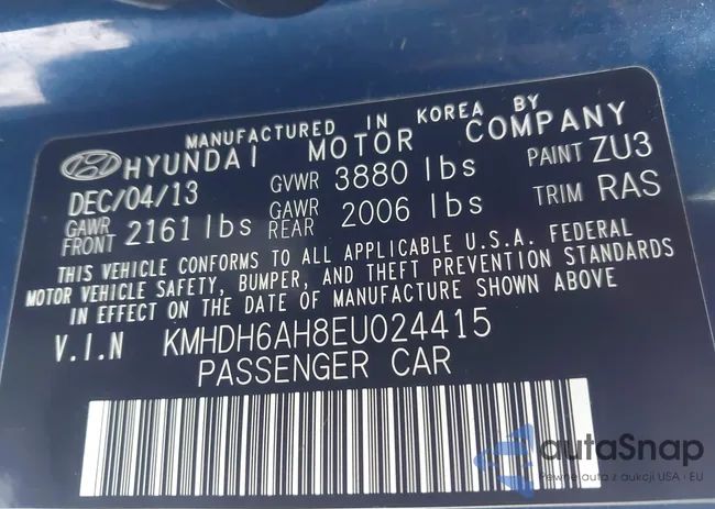 KMHDH6AH8EU024415: 43722530