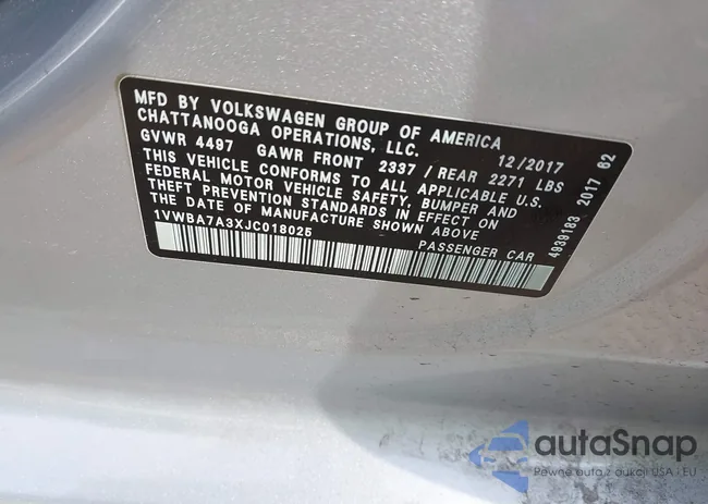 1VWBA7A3XJC018025: 43722571