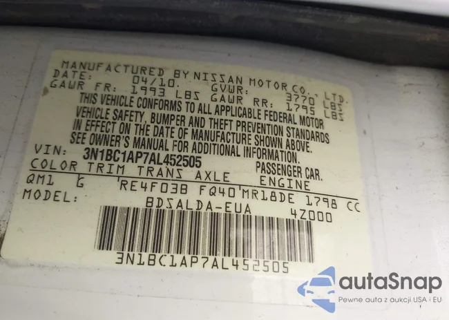 3N1BC1AP7AL452505: 43721841