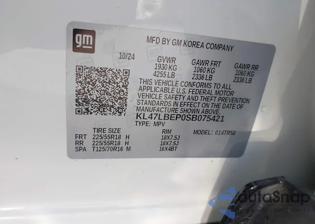 KL47LBEP0SB075421: 43721877