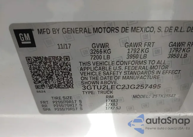 3GTU2LEC2JG257495: 43721880