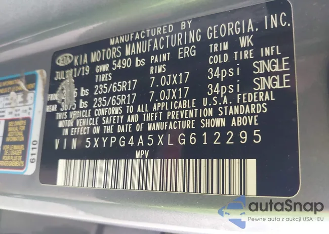 5XYPG4A5XLG612295: 43721965