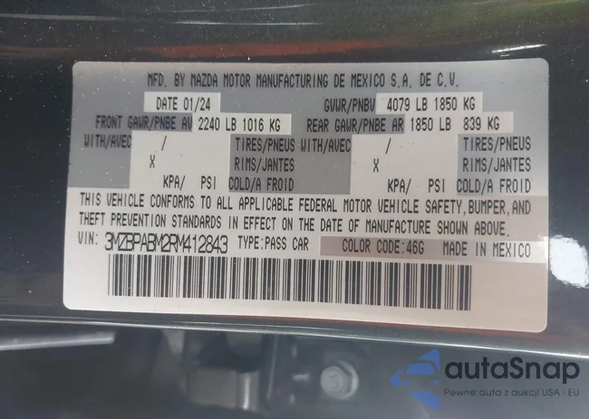 3MZBPABM2RM412843: 43723057