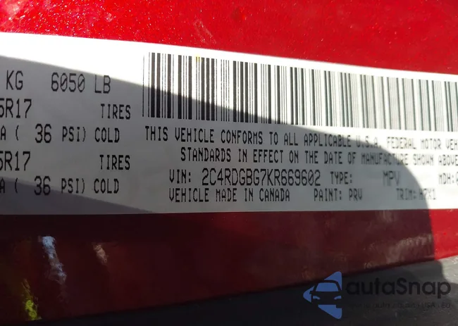 2C4RDGBG7KR669602: 43723283