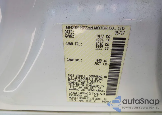 1N4AL3AP8HC279058: 43723394