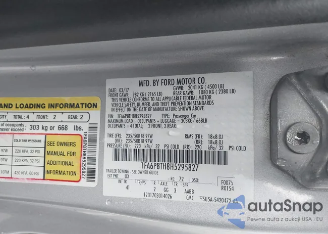 1FA6P8TH8H5295827: 43723428